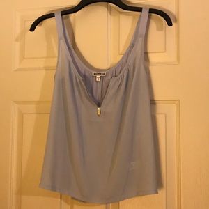 Baby blue tank with zipper